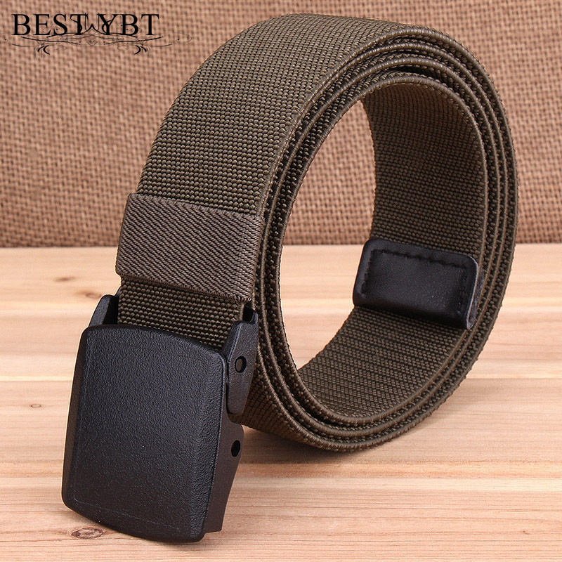 Najbolji YBT Unisex najlonski remen Plastična kopča Rastezljivi elastični remen žene Tkanje ležerni najlonski modni sportski kaubojski muški remen