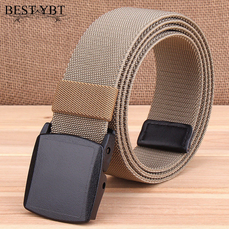 Najbolji YBT Unisex najlonski remen Plastična kopča Rastezljivi elastični remen žene Tkanje ležerni najlonski modni sportski kaubojski muški remen