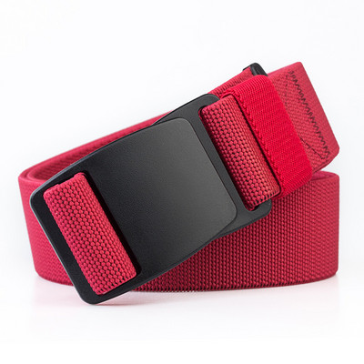 Nova robna marka uniseks dizajn plastični pojasevi s čeličnom kopčom za muškarce Visokokvalitetni platneni elastični pojasevi Pojasevi Ležerni muškarci ceinture cinto