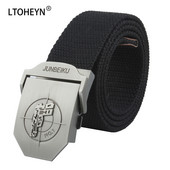 2021. Novi uniseks metalni visokokvalitetni platneni remen s uzorkom pištolja, policijski i vojni korisnički vanjski pojas, muški remen za obuku