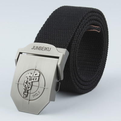 2021. Novi uniseks metalni visokokvalitetni platneni remen s uzorkom pištolja, policijski i vojni korisnički vanjski pojas, muški remen za obuku