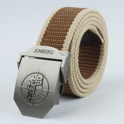 2021. Novi uniseks metalni visokokvalitetni platneni remen s uzorkom pištolja, policijski i vojni korisnički vanjski pojas, muški remen za obuku