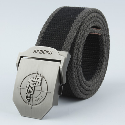 2021. Novi uniseks metalni visokokvalitetni platneni remen s uzorkom pištolja, policijski i vojni korisnički vanjski pojas, muški remen za obuku