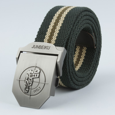 2021. Novi uniseks metalni visokokvalitetni platneni remen s uzorkom pištolja, policijski i vojni korisnički vanjski pojas, muški remen za obuku