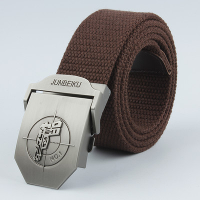 2021. Novi uniseks metalni visokokvalitetni platneni remen s uzorkom pištolja, policijski i vojni korisnički vanjski pojas, muški remen za obuku