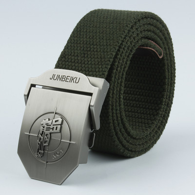 2021. Novi uniseks metalni visokokvalitetni platneni remen s uzorkom pištolja, policijski i vojni korisnički vanjski pojas, muški remen za obuku