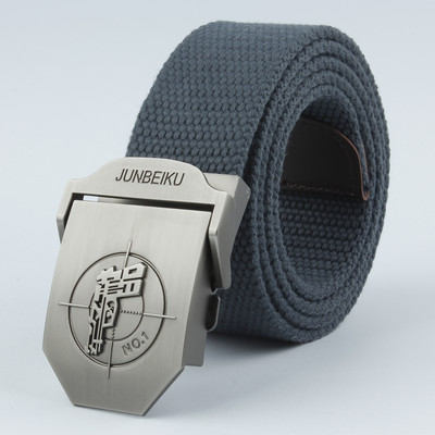 2021. Novi uniseks metalni visokokvalitetni platneni remen s uzorkom pištolja, policijski i vojni korisnički vanjski pojas, muški remen za obuku