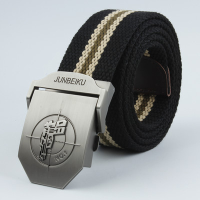 2021. Novi uniseks metalni visokokvalitetni platneni remen s uzorkom pištolja, policijski i vojni korisnički vanjski pojas, muški remen za obuku