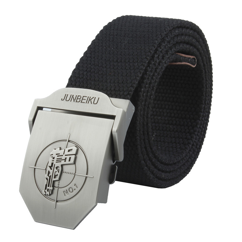 2021. Novi uniseks metalni visokokvalitetni platneni remen s uzorkom pištolja, policijski i vojni korisnički vanjski pojas, muški remen za obuku