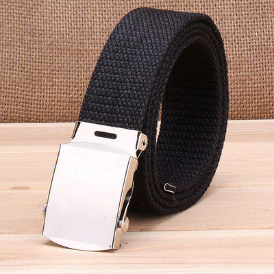 Modni muški remen od tkanog platna, glatka kopča od legure, muški i ženski remen, ležeran, jednostavan, sportski kaubojski remen, muškarci