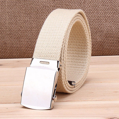 Modni muški remen od tkanog platna, glatka kopča od legure, muški i ženski remen, ležeran, jednostavan, sportski kaubojski remen, muškarci