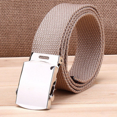 Modni muški remen od tkanog platna, glatka kopča od legure, muški i ženski remen, ležeran, jednostavan, sportski kaubojski remen, muškarci