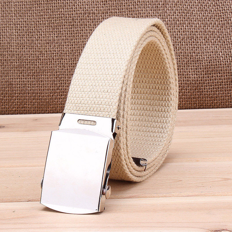 Modni muški remen od tkanog platna, glatka kopča od legure, muški i ženski remen, ležeran, jednostavan, sportski kaubojski remen, muškarci