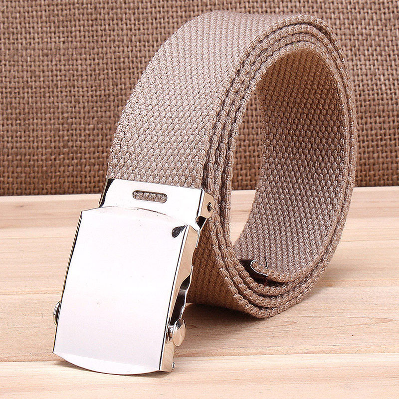 Modni muški remen od tkanog platna, glatka kopča od legure, muški i ženski remen, ležeran, jednostavan, sportski kaubojski remen, muškarci