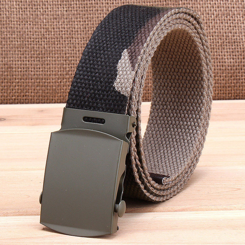 Modni muški remen od tkanog platna, glatka kopča od legure, muški i ženski remen, ležeran, jednostavan, sportski kaubojski remen, muškarci