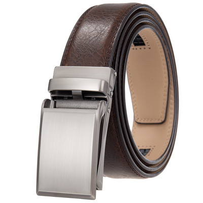 Curea pentru bărbați de marcă de lux Business Casual piele naturală Cataramă automată Curea pentru costum în carouri negre Bărbați 3,5 cm Comerț cu ridicata