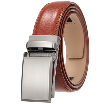 Curea pentru bărbați de marcă de lux Business Casual piele naturală Cataramă automată Curea pentru costum în carouri negre Bărbați 3,5 cm Comerț cu ridicata