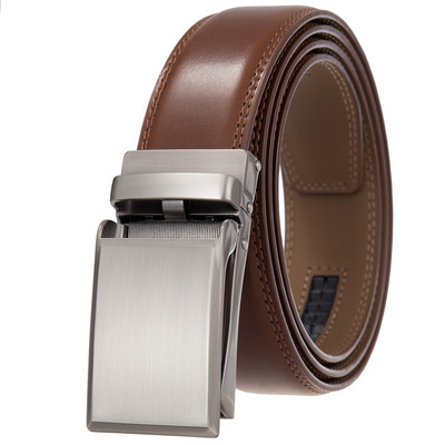 Curea pentru bărbați de marcă de lux Business Casual piele naturală Cataramă automată Curea pentru costum în carouri negre Bărbați 3,5 cm Comerț cu ridicata