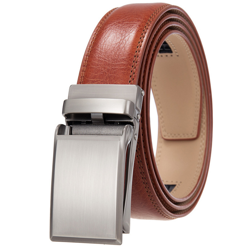 Curea pentru bărbați de marcă de lux Business Casual piele naturală Cataramă automată Curea pentru costum în carouri negre Bărbați 3,5 cm Comerț cu ridicata