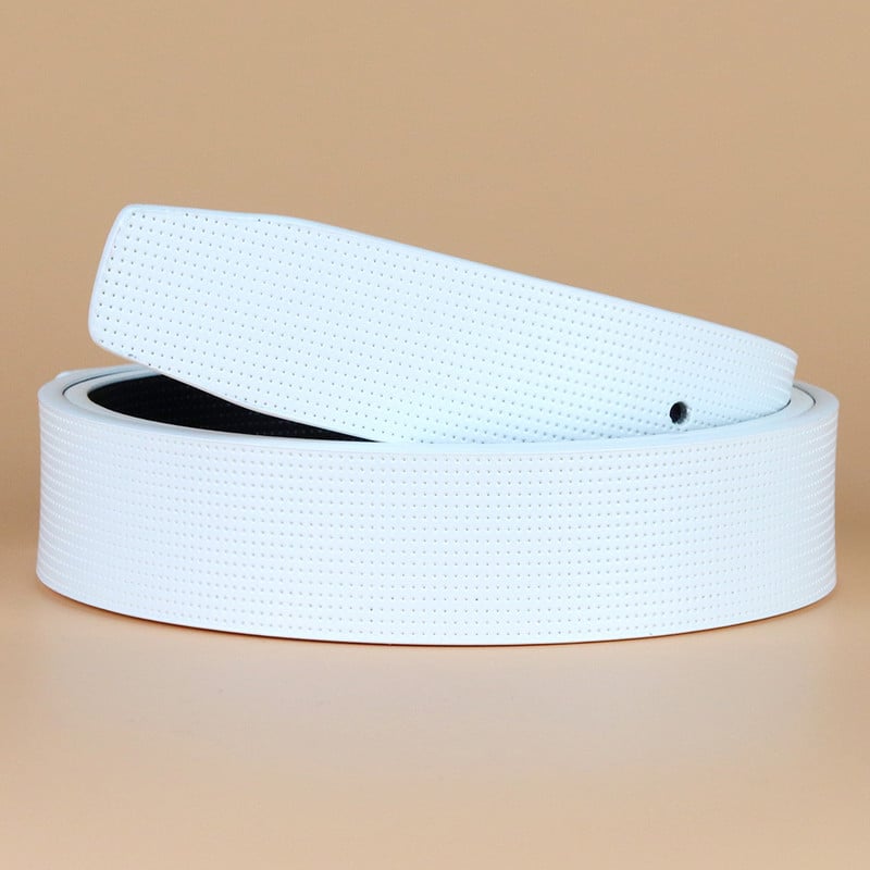 2021 Cureaua de piele albă pentru bărbați, cu cataramă, pantaloni ocazionali, curea în talie, blugi pentru bărbați, curele de golf, accesorii de modă ZKYY-HW011