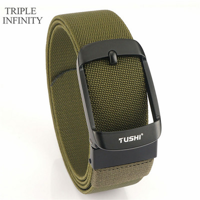 2022 Ελαστική ζώνη με στιβαρή μεταλλική πόρπη Αναπνεύσιμη ανδρική τζιν ζώνες καμβά καουμπόη υπαίθρια στρατιωτική ζώνη τακτικής κυνηγιού Quick Dry