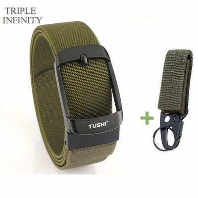 2022 Ελαστική ζώνη με στιβαρή μεταλλική πόρπη Αναπνεύσιμη ανδρική τζιν ζώνες καμβά καουμπόη υπαίθρια στρατιωτική ζώνη τακτικής κυνηγιού Quick Dry