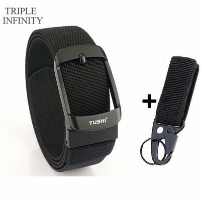 2022 Ελαστική ζώνη με στιβαρή μεταλλική πόρπη Αναπνεύσιμη ανδρική τζιν ζώνες καμβά καουμπόη υπαίθρια στρατιωτική ζώνη τακτικής κυνηγιού Quick Dry