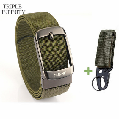 2022 Ελαστική ζώνη με στιβαρή μεταλλική πόρπη Αναπνεύσιμη ανδρική τζιν ζώνες καμβά καουμπόη υπαίθρια στρατιωτική ζώνη τακτικής κυνηγιού Quick Dry