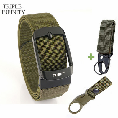 2022 Ελαστική ζώνη με στιβαρή μεταλλική πόρπη Αναπνεύσιμη ανδρική τζιν ζώνες καμβά καουμπόη υπαίθρια στρατιωτική ζώνη τακτικής κυνηγιού Quick Dry