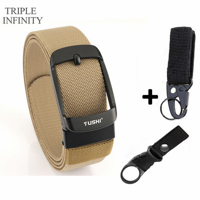 2022 Ελαστική ζώνη με στιβαρή μεταλλική πόρπη Αναπνεύσιμη ανδρική τζιν ζώνες καμβά καουμπόη υπαίθρια στρατιωτική ζώνη τακτικής κυνηγιού Quick Dry