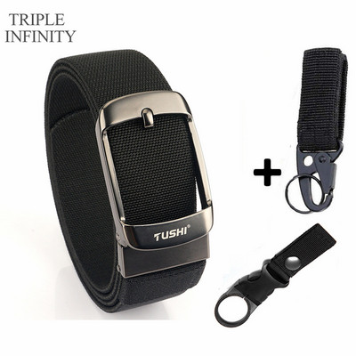 2022 Ελαστική ζώνη με στιβαρή μεταλλική πόρπη Αναπνεύσιμη ανδρική τζιν ζώνες καμβά καουμπόη υπαίθρια στρατιωτική ζώνη τακτικής κυνηγιού Quick Dry