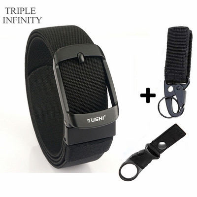 2022 Ελαστική ζώνη με στιβαρή μεταλλική πόρπη Αναπνεύσιμη ανδρική τζιν ζώνες καμβά καουμπόη υπαίθρια στρατιωτική ζώνη τακτικής κυνηγιού Quick Dry