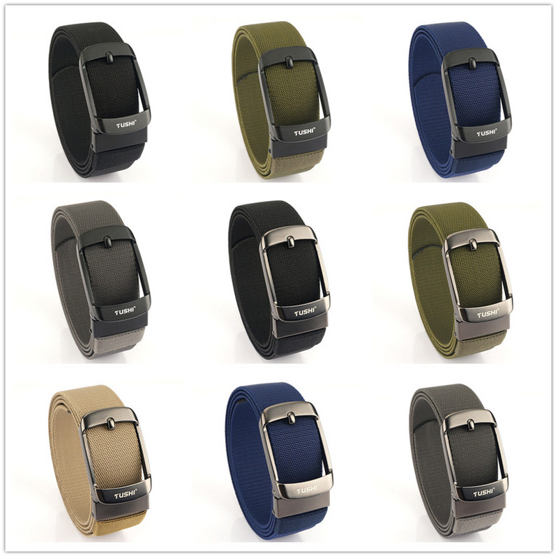 2022 Ελαστική ζώνη με στιβαρή μεταλλική πόρπη Αναπνεύσιμη ανδρική τζιν ζώνες καμβά καουμπόη υπαίθρια στρατιωτική ζώνη τακτικής κυνηγιού Quick Dry