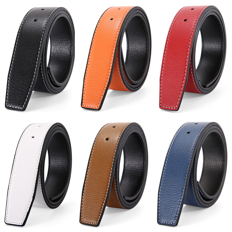 Modni originalni muški kožni remen bez gumba Drugi sloj goveđe kože Retro pojasevi Remen Ležerno nošenje bez kopče