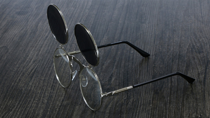 3057 Steampunk Napszemüveg Kerek Fém Női Stílus Retro Flip Kör Dupla Fém Napszemüveg Férfi CIRCLE NAPSZEMÜVEG