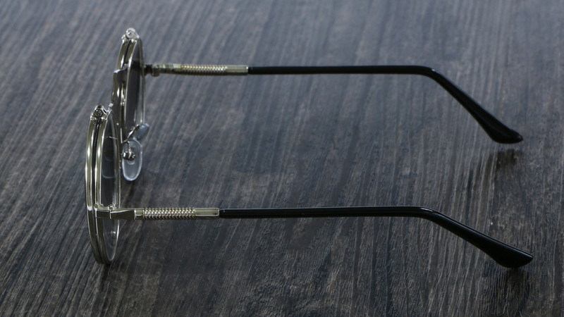 3057 Steampunk Napszemüveg Kerek Fém Női Stílus Retro Flip Kör Dupla Fém Napszemüveg Férfi CIRCLE NAPSZEMÜVEG