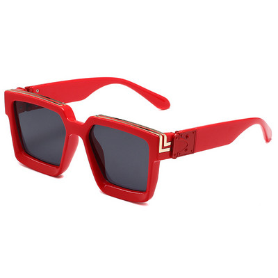 Jaunas dimanta inkrustācijas modes kvadrātveida liela rāmja saulesbrilles Trend Retro UV starojumu izturīgas vasaras sieviešu āra saulesbrilles