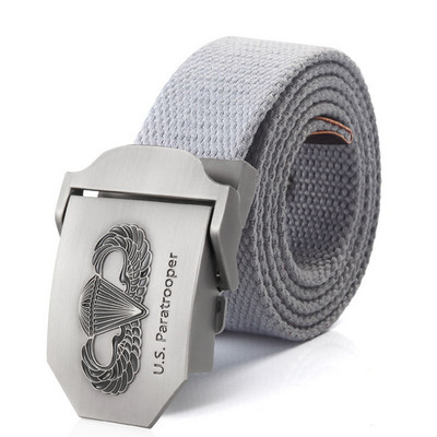 SupSindy Novi muški i ženski vojni platneni remen luksuzni američki padobranski remen s trapericama s metalnom kopčom Vojni taktički remeni za muškarce muški remen