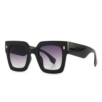 Модна тенденция Ретро Квадратни слънчеви очила с големи рамки Градиентен цвят Анти радиация Анти ултравиолетови Дамски външни слънчеви очила