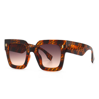 Modni trend Retro četvrtaste sunčane naočale velikog okvira Gradijent boja Anti radijacije Anti ultraljubičaste Ženske vanjske sunčane naočale