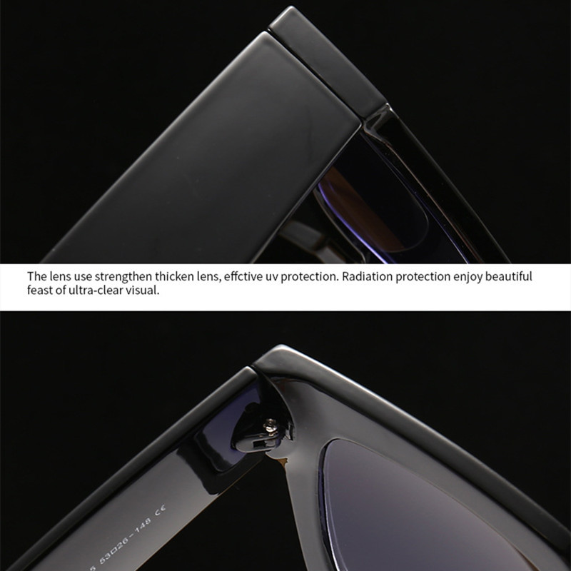 Modni trend Retro četvrtaste sunčane naočale velikog okvira Gradijent boja Anti radijacije Anti ultraljubičaste Ženske vanjske sunčane naočale
