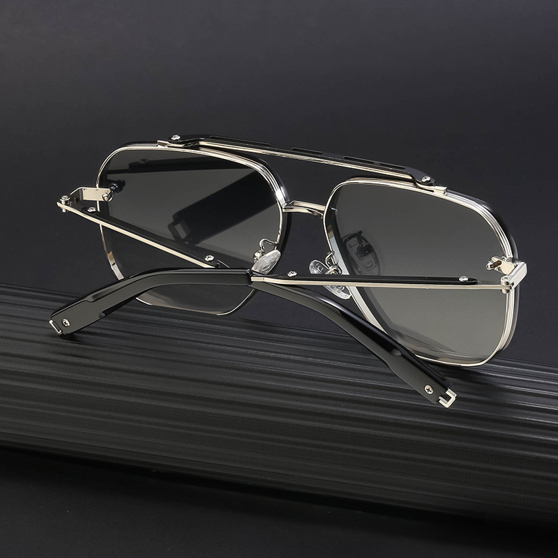 Nove pilotske naočale velikog okvira, gradijent, muške sunčane naočale za vanjsku upotrebu, otporne na UV zrake i zračenje, sunčane naočale za vožnju s dvostrukim snopom