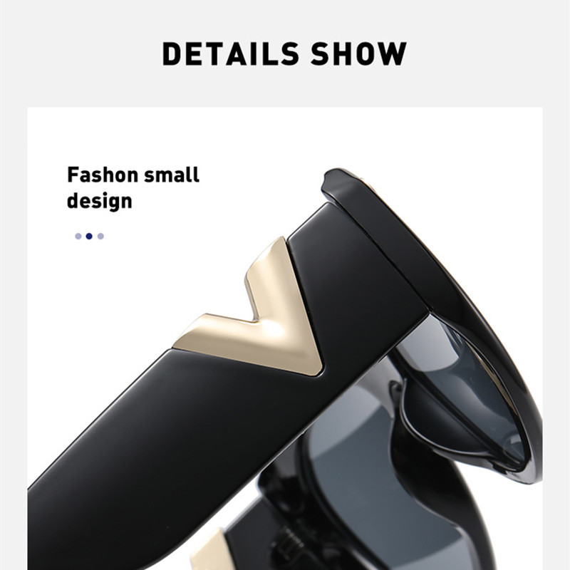 LOERHUNAR Nove modne ljetne sunčane naočale mačjeg oka velikog okvira Retro modne ženske sunčane naočale za starije osobe na otvorenom