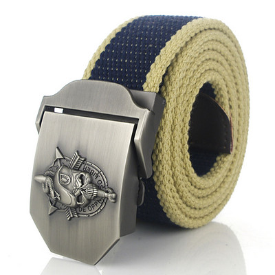 SupSindy centură de pânză pentru bărbați Skull Snake cataramă metalică centură militară Curele tactice pentru armata pentru bărbați curea pentru bărbați de calitate superioară Verde armată