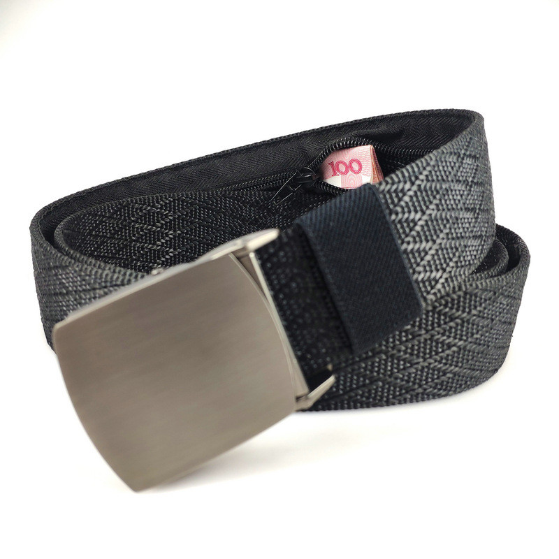Αόρατη ζώνη χρημάτων με πόρπη από κράμα 38mm Γυναικεία κεντημένη ζώνη εξωτερικής μόδας Αθλητισμός Ταξιδιωτικό Αόρατο πορτοφόλι νάιλον ζώνη