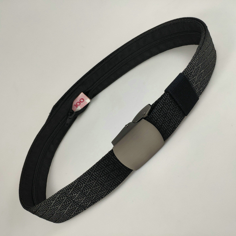 Αόρατη ζώνη χρημάτων με πόρπη από κράμα 38mm Γυναικεία κεντημένη ζώνη εξωτερικής μόδας Αθλητισμός Ταξιδιωτικό Αόρατο πορτοφόλι νάιλον ζώνη