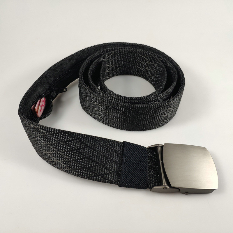 Αόρατη ζώνη χρημάτων με πόρπη από κράμα 38mm Γυναικεία κεντημένη ζώνη εξωτερικής μόδας Αθλητισμός Ταξιδιωτικό Αόρατο πορτοφόλι νάιλον ζώνη