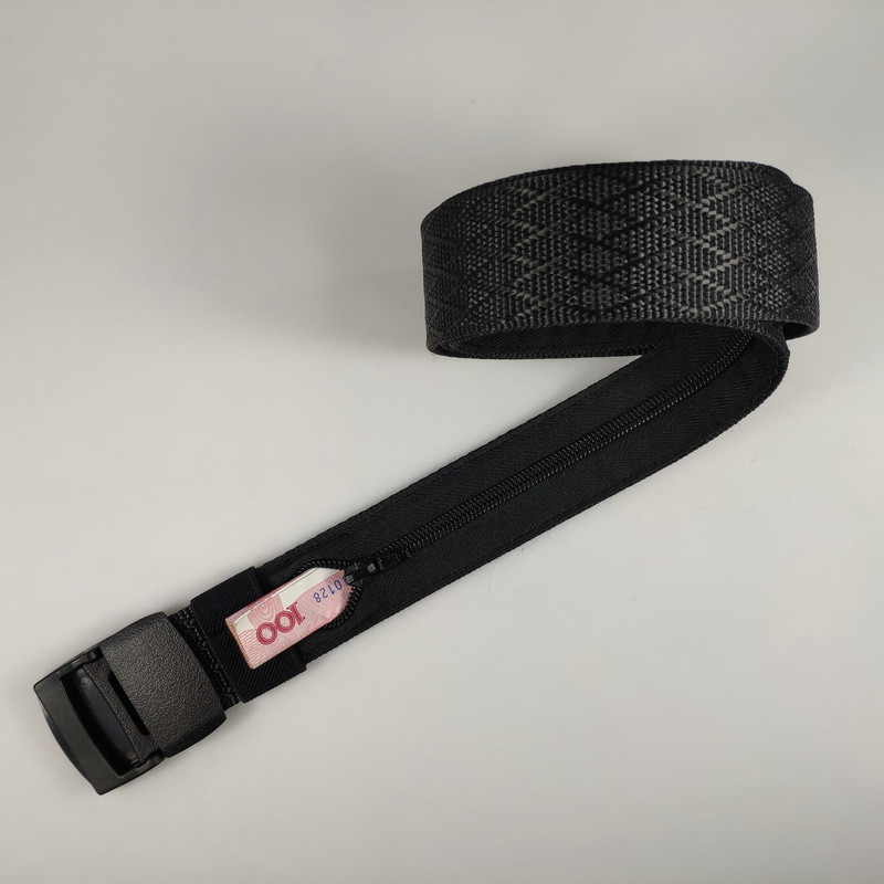 Αόρατη ζώνη χρημάτων με πόρπη από κράμα 38mm Γυναικεία κεντημένη ζώνη εξωτερικής μόδας Αθλητισμός Ταξιδιωτικό Αόρατο πορτοφόλι νάιλον ζώνη