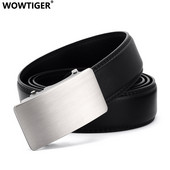 WOWTIGER Novi crni kožni remen visokokvalitetne legure s automatskom kopčom remenje širine 3,5 cm za muškarce Dizajnerske marke Muški darovi