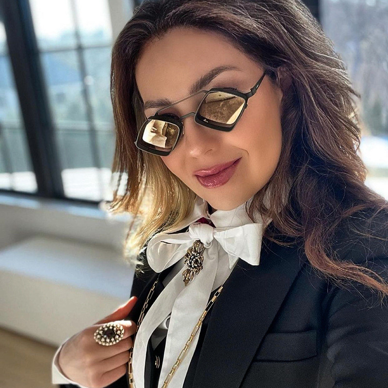 Ochelari la modă în stil punk din metal Ochelari de soare universali pentru bărbați și femei Ochelari de soare pentru bărbați, anti-radiații, anti-ultraviolete